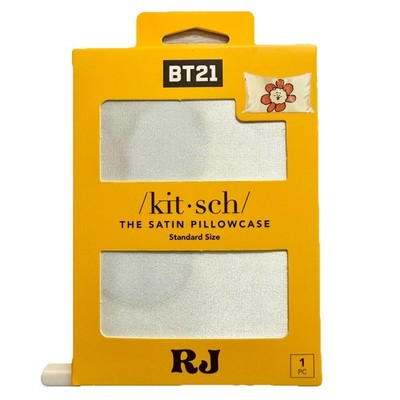 Kitsch x BT21 Satin Floral Pillowcase in RJ w/ Zipper in Standard/Queen New
