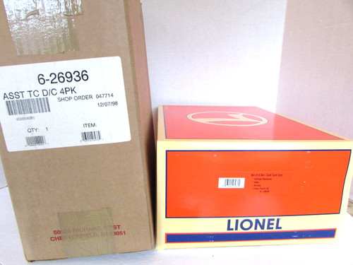 Juego de 4 vagones cisterna diecast Lionel 26936 Phillips Getty Sinclair aceite nuevo en caja H1C | Zustand: New