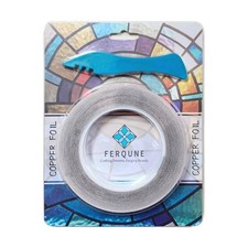 1/4 Inch Black Backed Copper Foil Foil Tape for Stained Glass, 2 Rolls, 1 Bur...