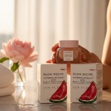 NIB X2 GLOW RECIPE Watermelon Glow AHA Night Treatment, 25ml/0.84oz Travel Sz