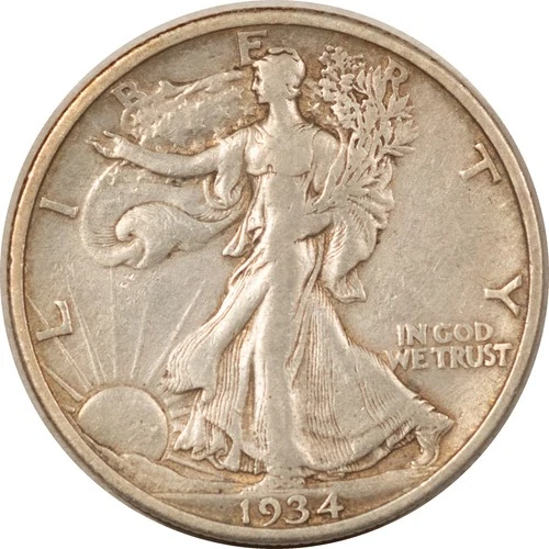 Photo of a 1934-S Walking Liberty Half Dollar from an eBay listing that sold on Jul 18, 2026