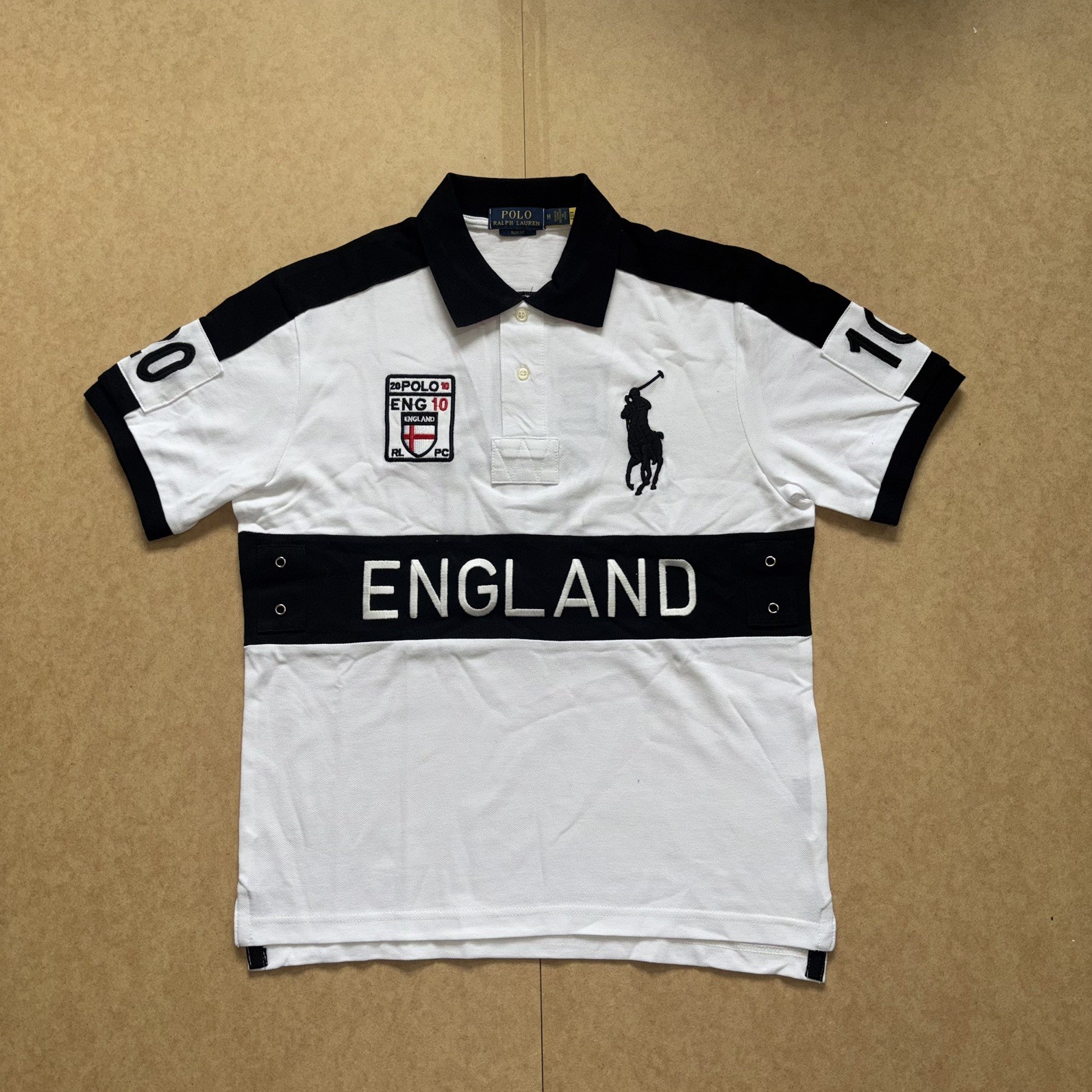Polo Ralph Lauren England Vintage Big Pony Polo Shirt Cheif Keef Style Size M