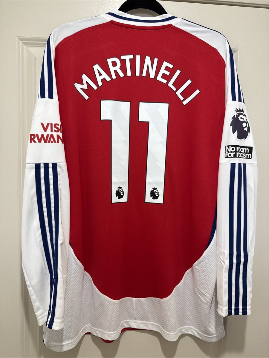 Martinelli #11 Mens EXTRA LARGE Adidas Arsenal Gunners Home Long