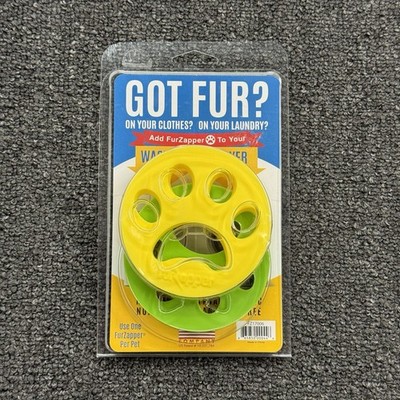 ShedHappens Furzapper Yellow & Green Zaps Fur Off Laundry Reusable 2 Pack