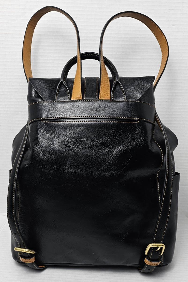 Vera Bradley Big Sky Backpack in Leather Black | eBay