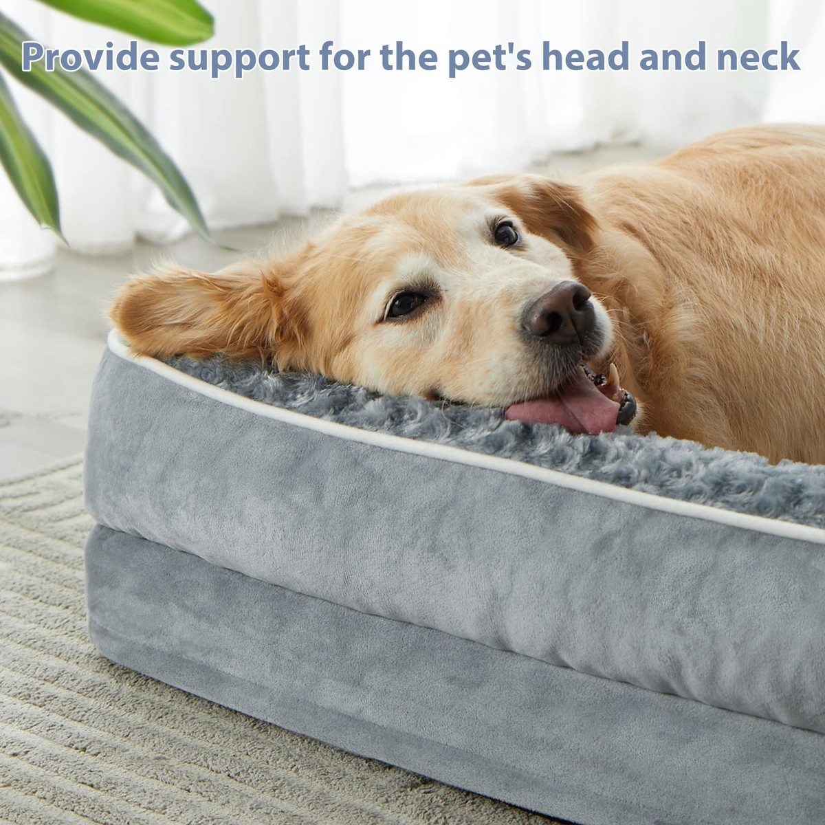 Orthopedic Waterproof Dog Bed for Large Dogs Removable Washable