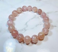 Pink Mica Bracelet 12mm, 17.5cm adjustable, quality jewelry, used