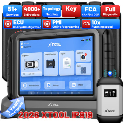 XTOOL IP919 OBD2 Car Scanner Diagnostic Tool All System ECU Coding FCA AutoAuth
