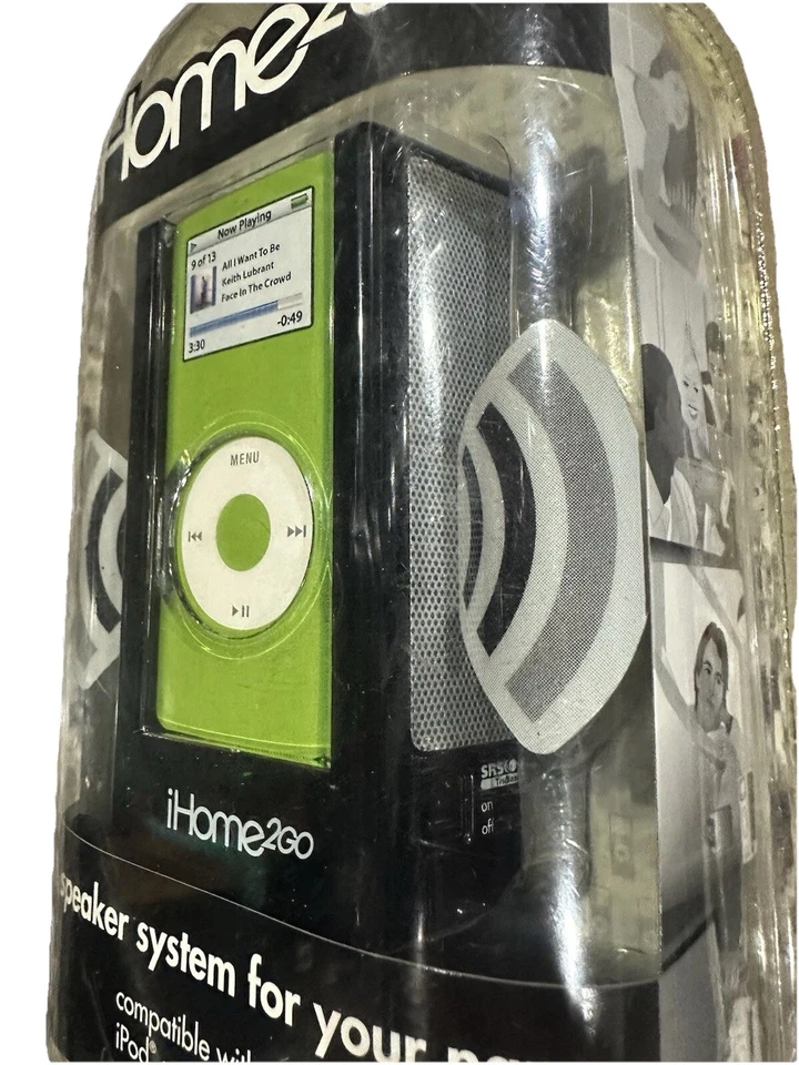 iHome 2GO iHM1 Speaker System 4 Nano Stereo Sound RARE Black 2006 US - Image 4 of 4