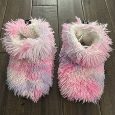 Justice Pastel Fuzzy Slippers Girls 5