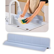 Extra Wide Silicone Sink Splash Guard 23 Bright Gray- Large 23 in