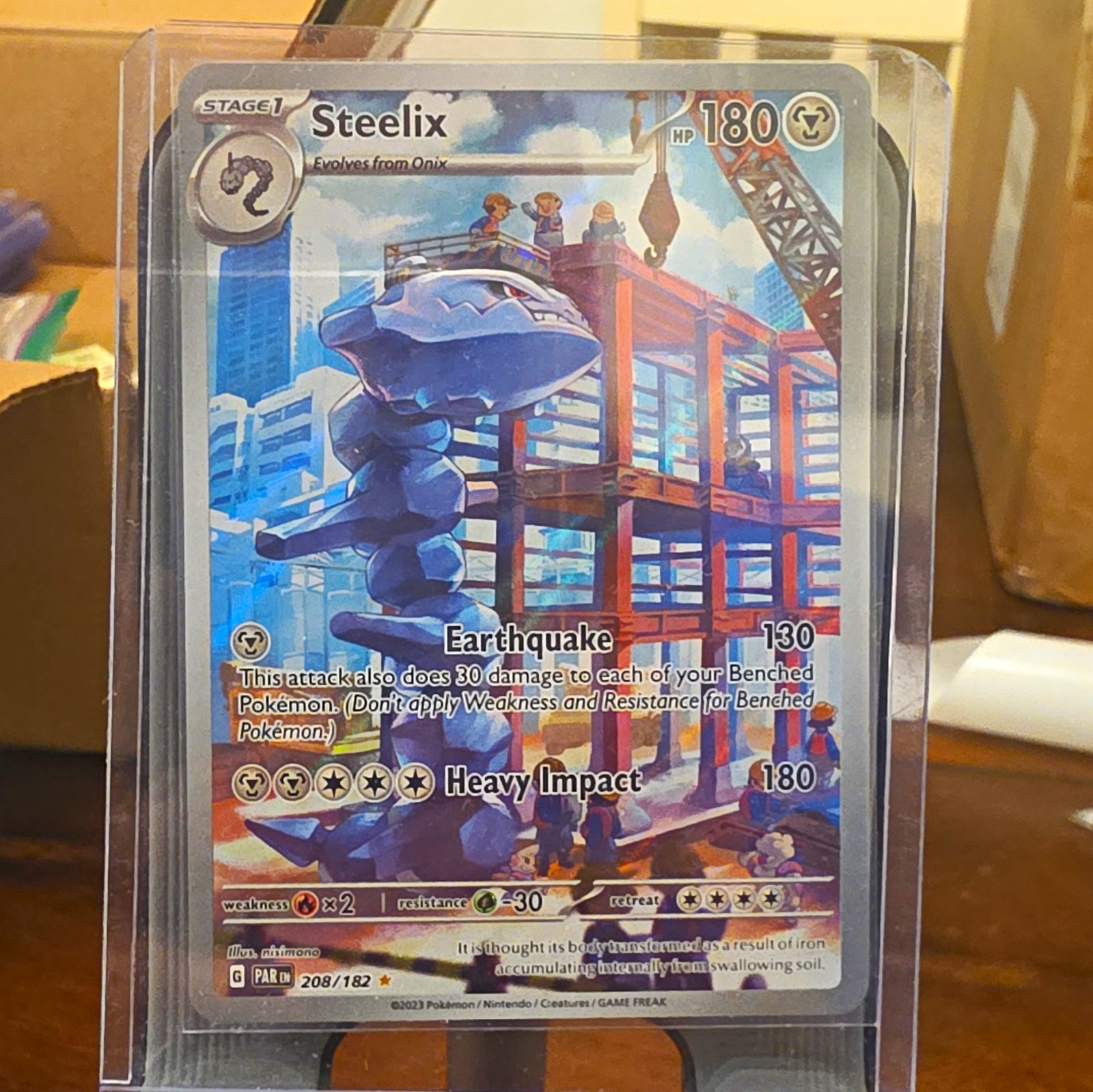 The Pokémon Company Steelix 208/182 SV04 Paradox Rift Illustration Rare Holo EN