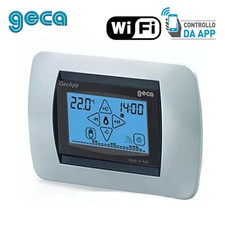 Cronotermostato da incasso Argento WI-FI adsl touch screen GREEN GecApp Crono