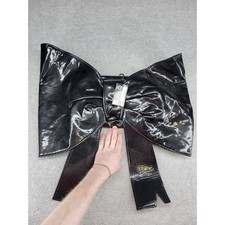 Fortnite Cuddle Team Oversize Bow Backpack 23" Black Patent Costume Cosplay