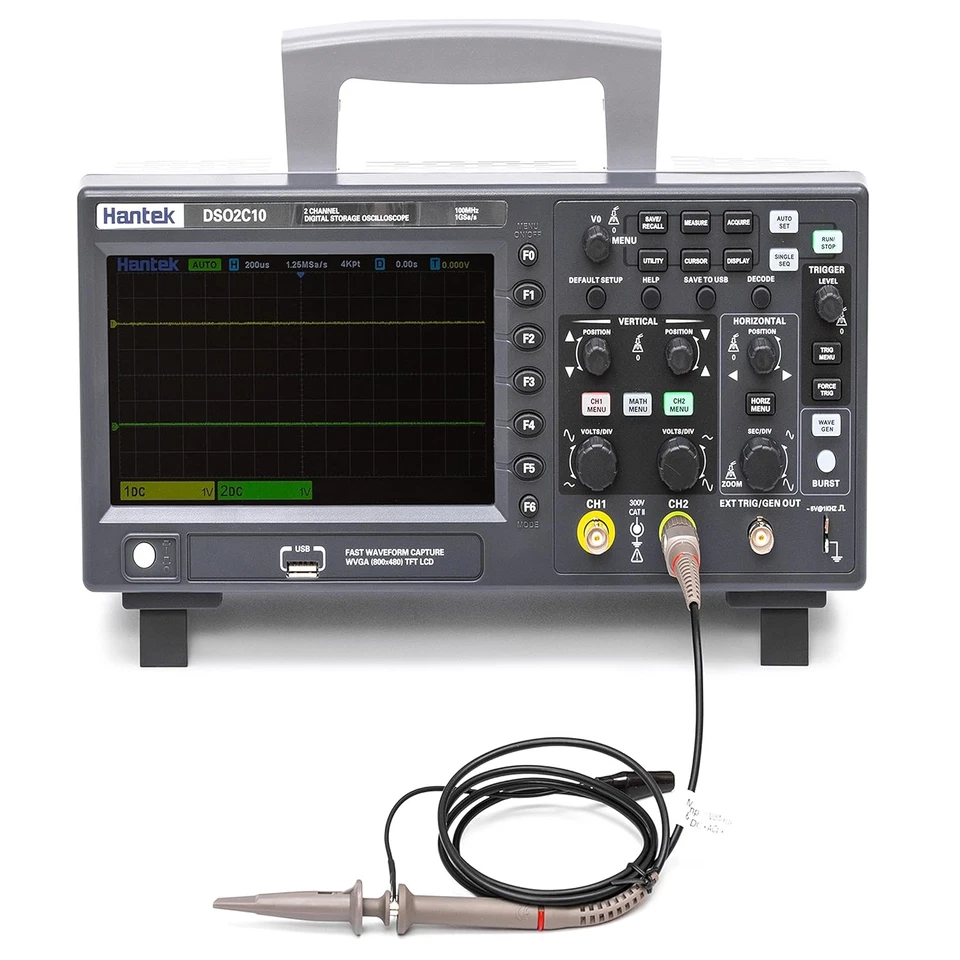 Hantek DSO2C10 Digital Storage Oscilloscope 100MHz Bandwidth 2CH 1GSa/s 8M - Image 2 of 4