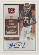 2015 Contenders Rookie Championship Ticket /25 Mario Alford (Team Logo) Auto 0q3