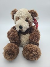 Vintage Russ Berrie Panda Bear Kimiko Scruffy Plush Brown Cream 12" Stuffed Toy