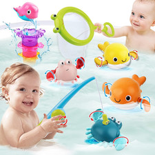 Bath Toy for Toddlers ,Bathtub Toy with Floating Mold Free Swimming Toys and Sta
