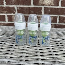 Dr. Brown's Baby Bottles with Vent Preemie Nipples 2oz Clear Green Set of 3