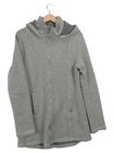 Bench Damen Fleecejacke Kapuze Strickoptik Grau Gr. XL 42