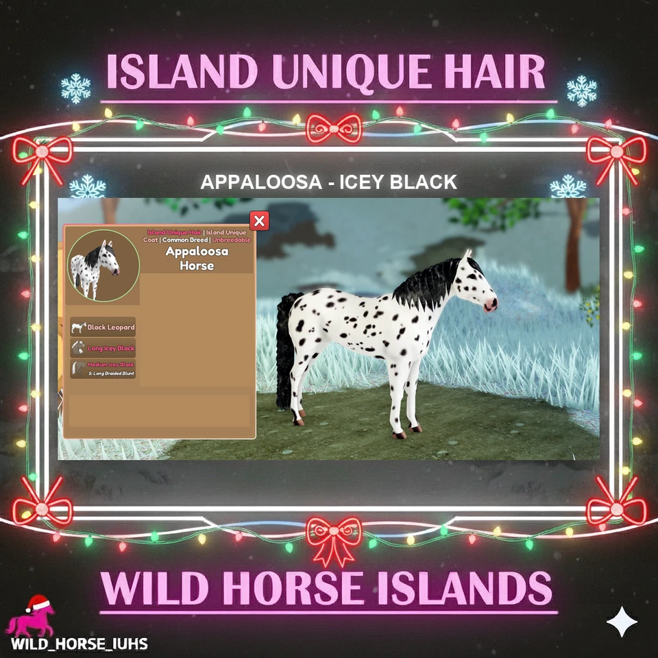 ROBLOX Wild Horse Islands - RC/IUC Lows IUH Island Unique Hair Choose Hair(Read Descri)