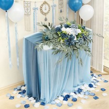 Tabletop Decor Set Artificial Flower With Tablecloth  Table Runner Home Wedding
