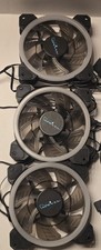3 APEVIA 12L-CWH 120mm Silent Dual Rings Color Changing LED Fans