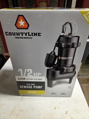 Countyline Cast Iron Sewage Pump  1/2 Hp 5250 GPh