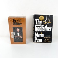 The Godfather: 50th Anniversary Edition Paperback Book  The Godfather Vhs LOT