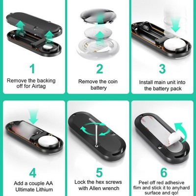 Wasserdichtes magnetisches Batteriegehäuse für AirTag verlängerte Akkulaufzeit von 10 Jahren