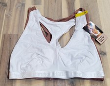 Hanes Women's 2-Pack Originals SuperSoft Ultimate V-Neck Racerback Bralette Med