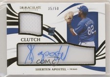 2021 Immaculate Clearly Clutch Rookie Materials 35/50 Sherten Apostel Auto 9g9