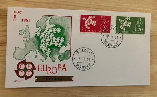 Italy 1961 FDC -- Europa CEPT  -- 100% charity