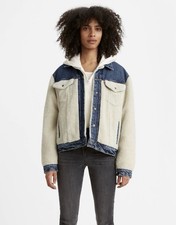 Levi's Pieced Sherpa Cozy Ex-Boyfriend Trucker Jacket Small