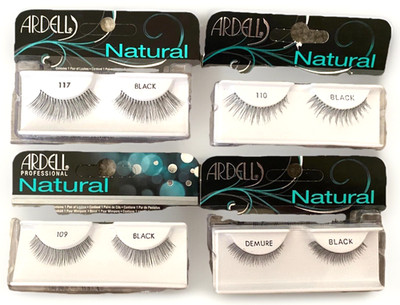 4-Pack NEW Ardell Eyelashes Eyelash False Lashes 109 110 117 Natural Demure
