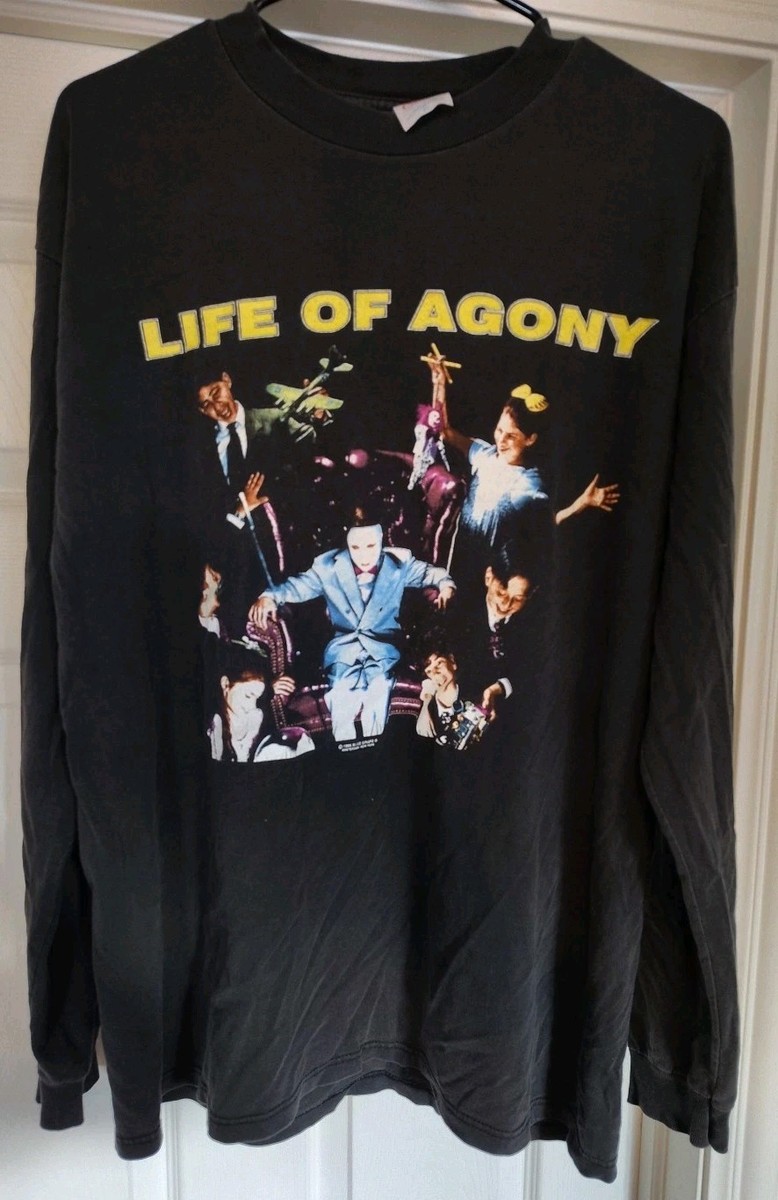 VERY RARE Life Of Agony Ugly Long Sleeve Shirt 90s Black Blue