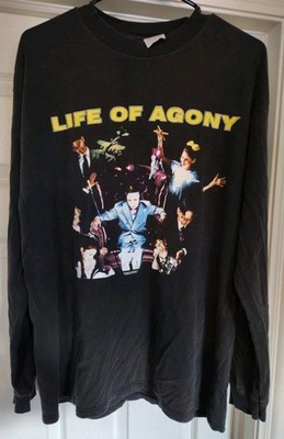 VERY RARE Life Of Agony Ugly Long Sleeve Shirt 90s Black Blue