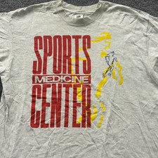 Fruit of the Loom T-Shirt Mens Size L Grey Sports Medicine Center USA Made