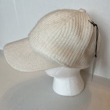 Design History DH OS Wool Blend Knit Off White Cap Adjustable Strap NWT