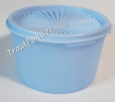 Tupperware Servalier Stacking Canister Snack 4c Capacity Pastel Blue New
