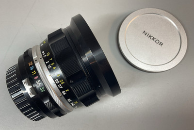 20mm f:3.5 Nikon Nippon Kogaku Japan Nikkor-UD Auto w/ metal cap and Kogaku rear