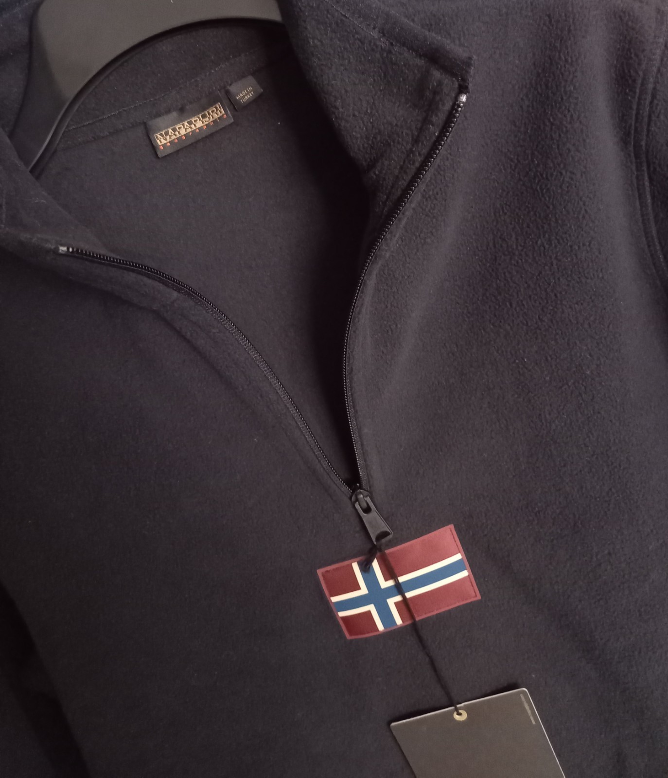 Napapijri Tev Polar 1/2 Zip Winter Jacket in Black 041 (Multiple Sizes)