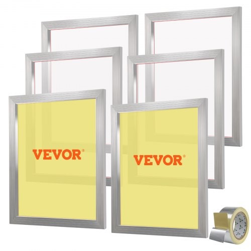 VEVOR Screen Printing Kit,6 Pieces Aluminum Silk Screen Printing Frames,20x24inc