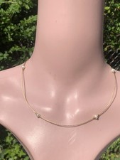 9ct Gold Cultured Pearl Collar Necklace, Vintage 9k 375 3.3G