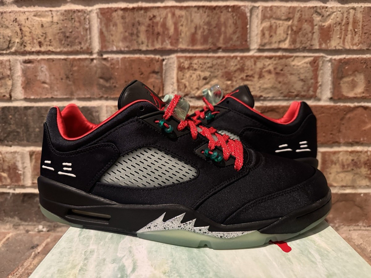 New 11 Nike Air Jordan 5 V Low Retro Clot Black Classic Jade Red