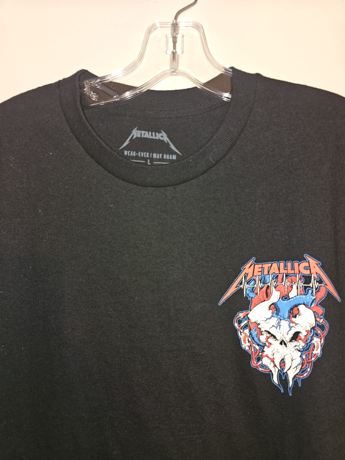 Metallica Blood Donor Tour 72 Large Mens Black Double-sided Graphic Logo Tshirt