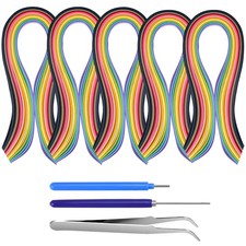 900 Strips Multi-Color Quilting Paper Strips Kits 21" Length for Scrapbooking