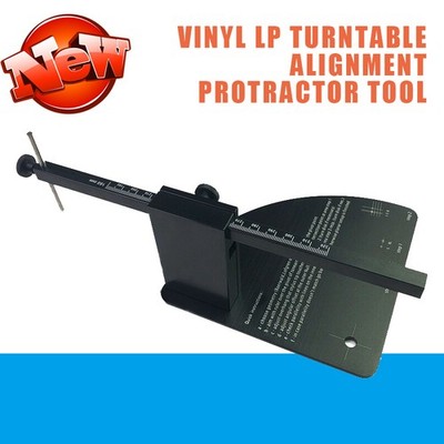 Vinyl LP Turntable Alignment Protractor For Phono Record Cartridge Stylus mmezPE
