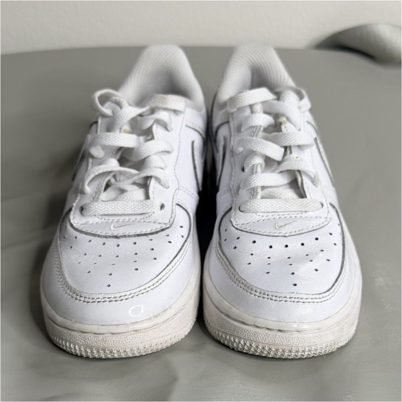 Nike Force 1 LE PS White Leather Kids Sneakers Size 12C DH2925 111