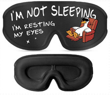 Funny 3D Zero Pressure Sleep Eye Mask for Men Women Side Sleeper, Adjustable